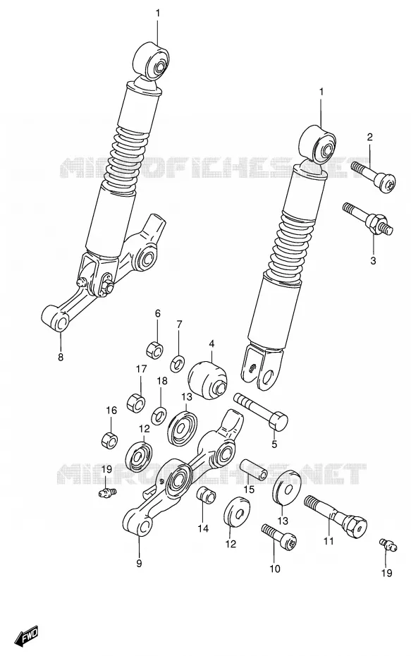 FRONT SCHOKDEMPER Suzuki SCOOTER 100 FB 1995  FB100S(E71)