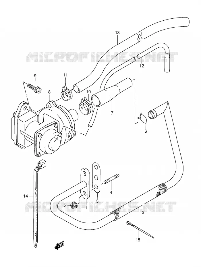 FUEL EVAP SYSTEM (E18) Suzuki MOTO 350 DR 1998  DR350SEW(E2)