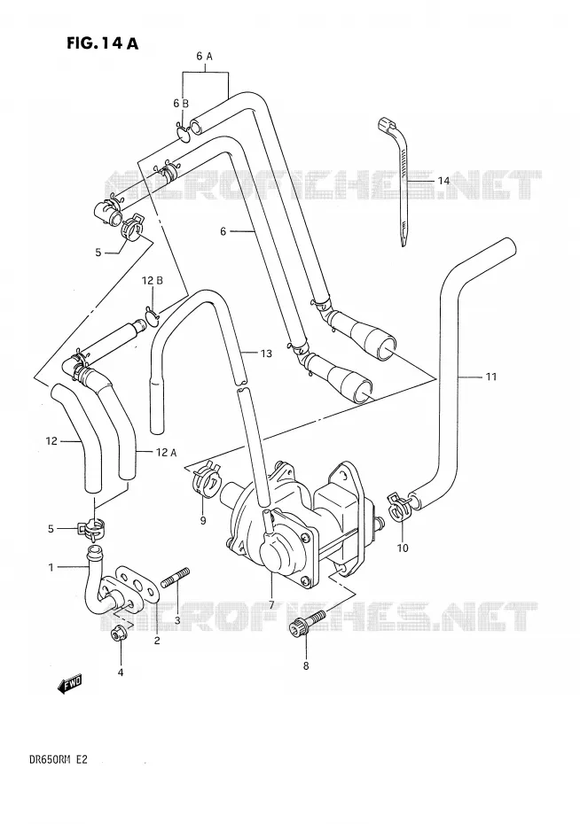 FUEL EVAP SYSTEM (E18) Suzuki MOTO 650 DR 1990  DR650RL(E2)