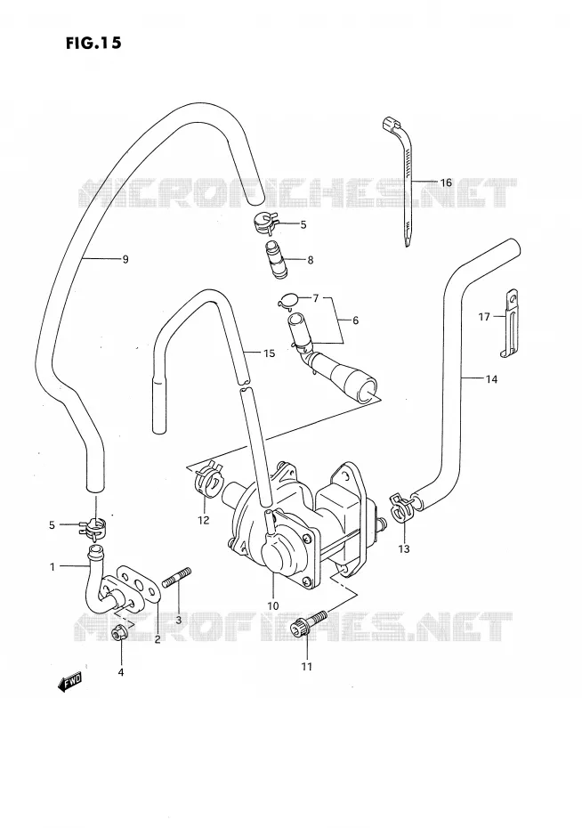 FUEL EVAP SYSTEM (E18) Suzuki MOTO 650 DR 1992  DR650RUN(E4)