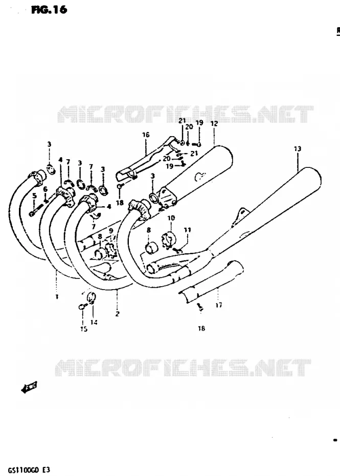 GELUIDDEMPER Suzuki MOTO 1100 GS-G 1982  GS1100GZ(Z/D)