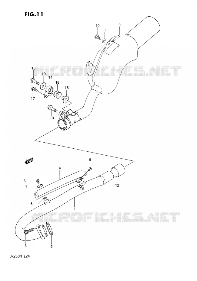 GELUIDDEMPER Suzuki MOTO 250 DR 1990  DR250L(E24)