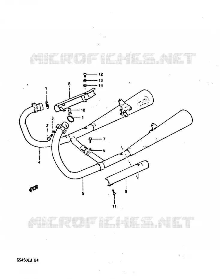 GELUIDDEMPER Suzuki MOTO 450 GS-E 1987  GS450EH(E/F/G/H/J)
