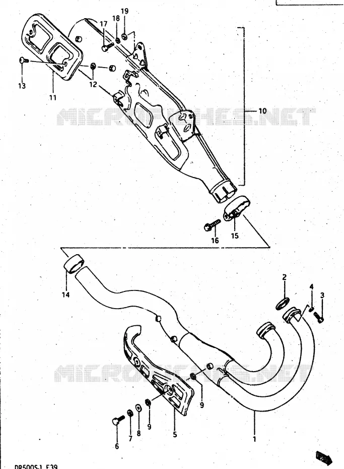 GELUIDDEMPER Suzuki MOTO 500 DR 1987  DR500H(G/H/J)
