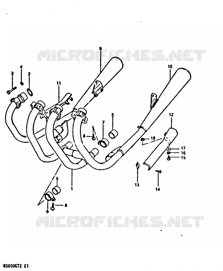 GELUIDDEMPER Suzuki MOTO 650 GS 1982  GS650GTZ(X/Z)