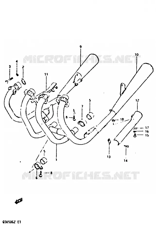 GELUIDDEMPER Suzuki MOTO 650 GS 1999  GS650GX(X/Z)