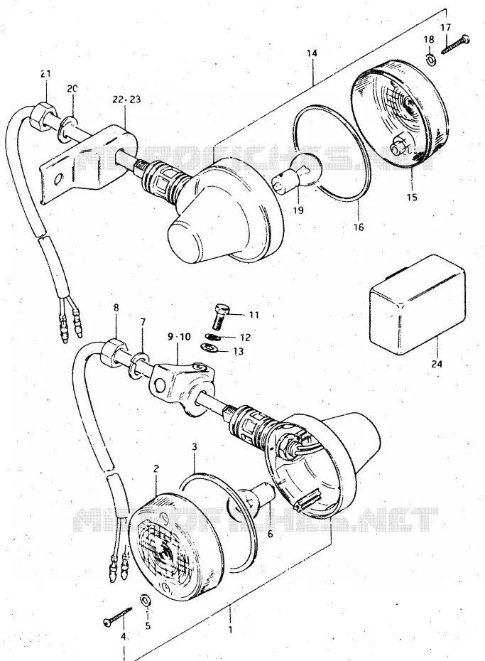 INDICATOREN (E2) Suzuki MOTO 500 DR 1983  DR500SD(E1)