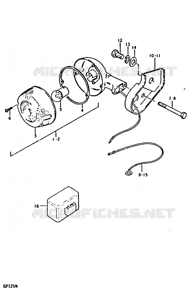 INDICATOREN (GP125UC, GP125UN) Suzuki MOTO 125 GP 1978  GP125UC(C/N)