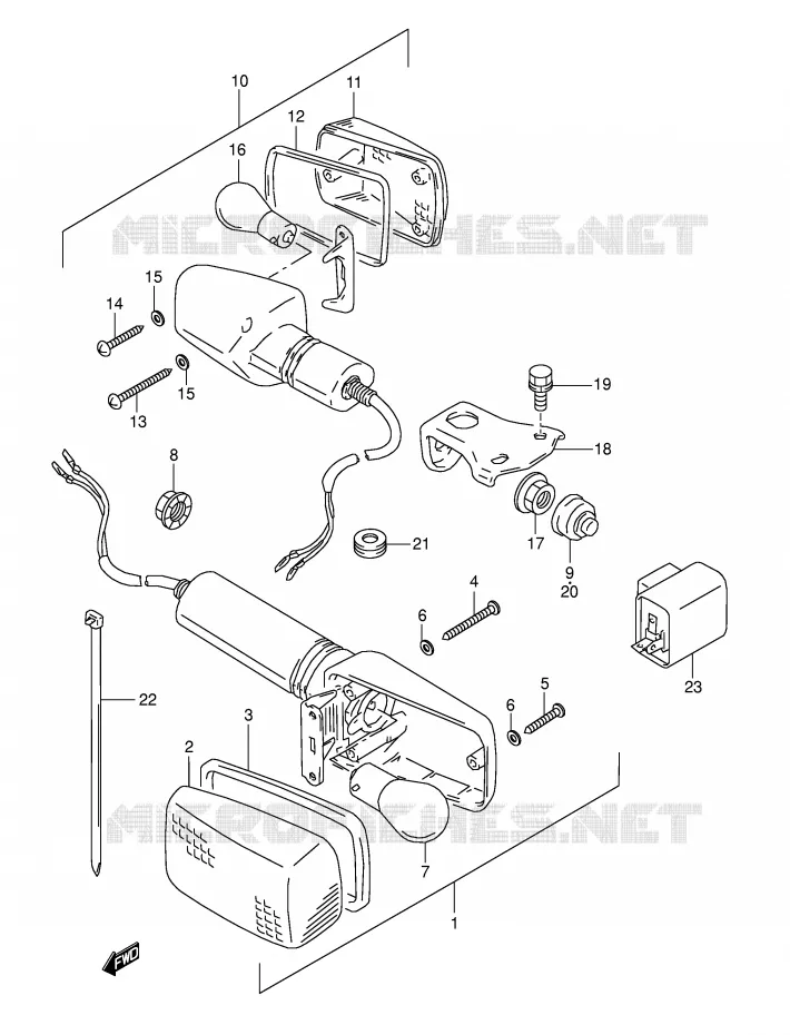 INDICATOREN (MODELE M/N/P) Suzuki MOTO 800 DR 1994  DR800SUR