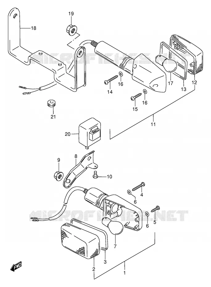 INDICATOREN (MODELE S) Suzuki MOTO 650 DR 1995  DR650REUS(E2)
