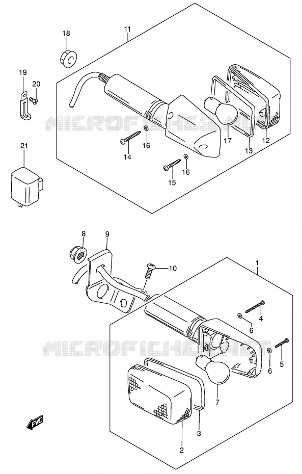 INDICATOREN Suzuki MOTO 200 DR 2001  DR200SEK1(E3/E28)