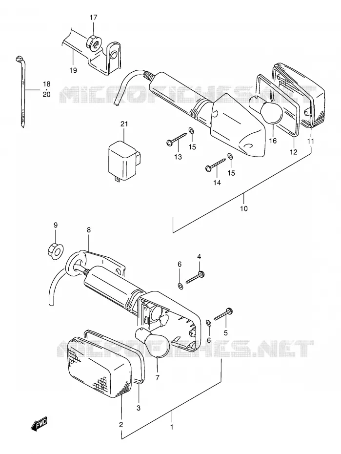 INDICATOREN Suzuki MOTO 350 DR 1994  DR350SER(E2)