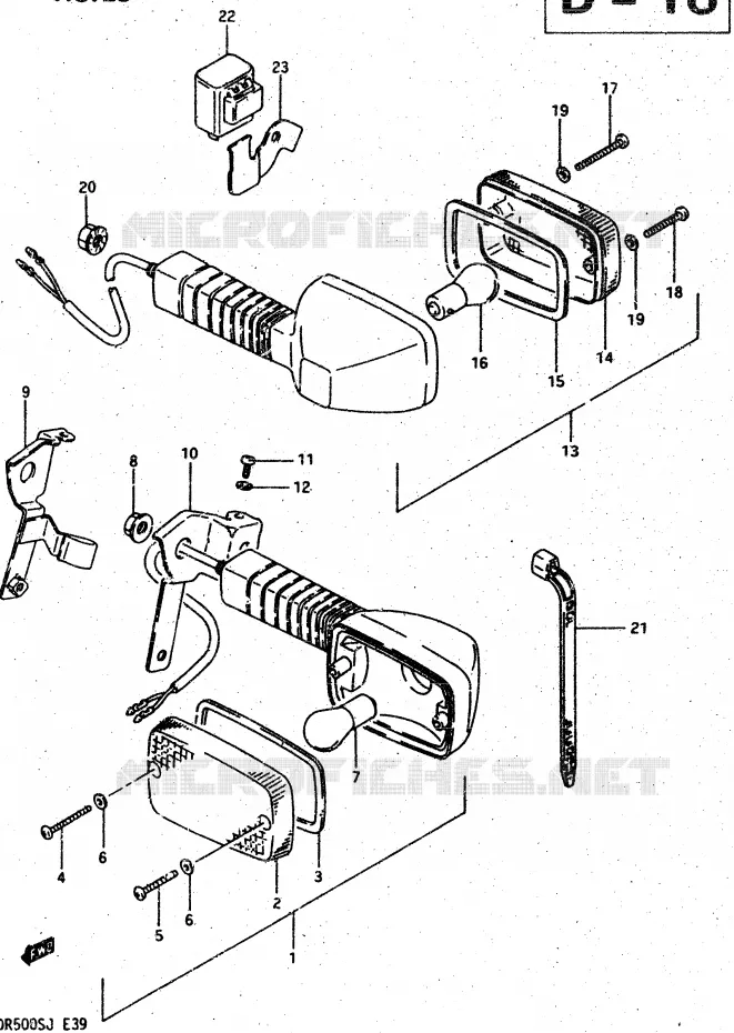 INDICATOREN Suzuki MOTO 500 DR 1987  DR500H(G/H/J)