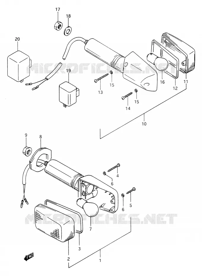 INDICATOREN Suzuki MOTO 650 DR 1990  DR650RSUL(E2)