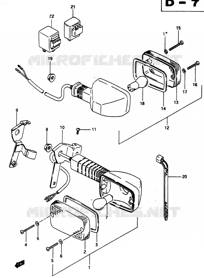INDICATOREN Suzuki MOTO 650 DR 1990  DR650RUL(L)