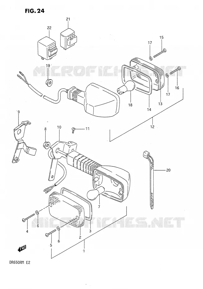 INDICATOREN Suzuki MOTO 650 DR 1991  DR650RUM(E2)