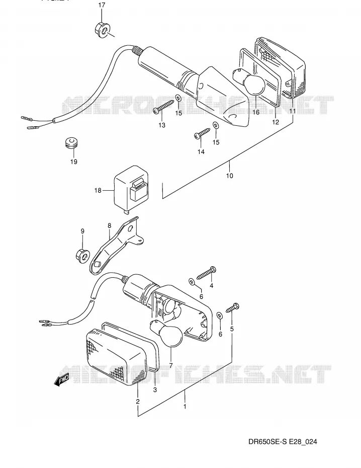 INDICATOREN Suzuki MOTO 650 DR 1995  DR650SES(E28)