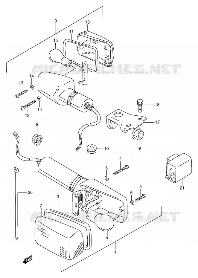 INDICATOREN Suzuki MOTO 800 DR 1997  DR800SV(E4)