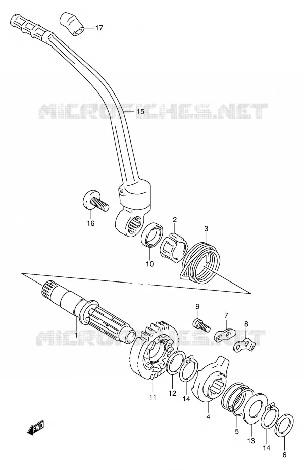 KICKSTARTER Suzuki MOTO 350 DR 1992  DR350N(E1)