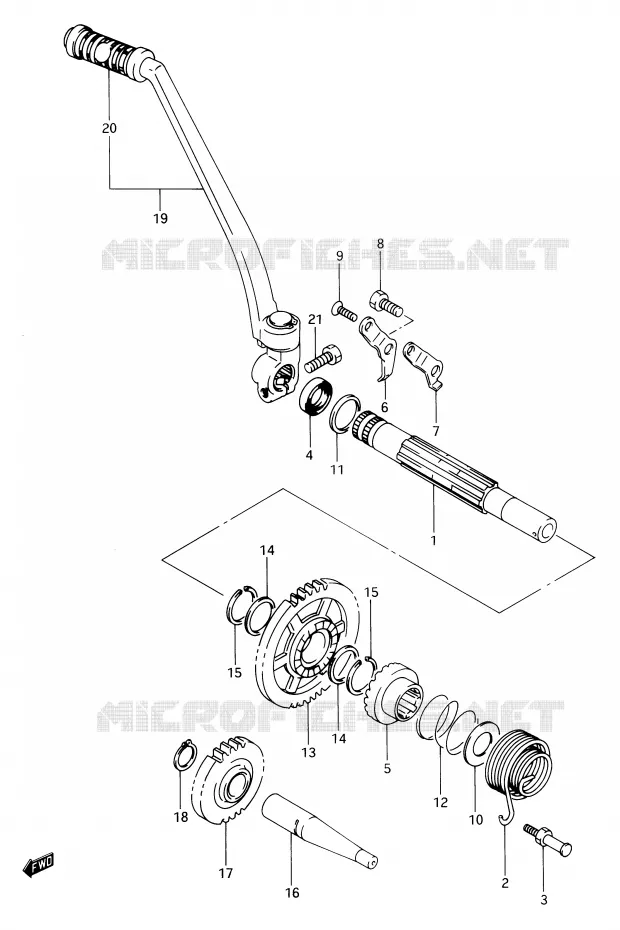 KICKSTARTER Suzuki MOTO 650 DR 1991  DR650RSM(E2)