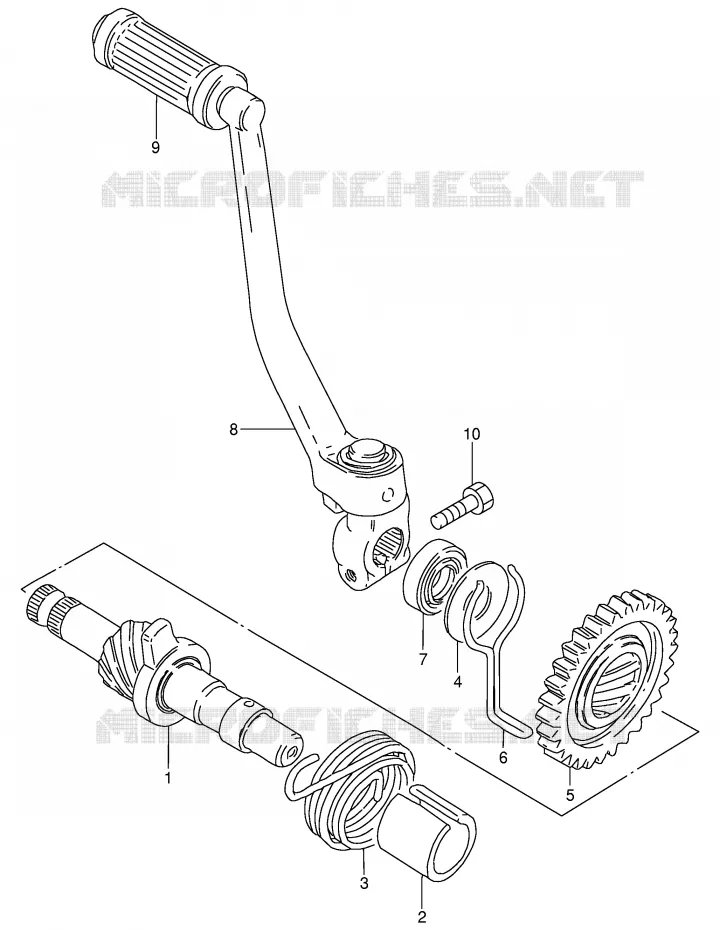 KICKSTARTER Suzuki MOTO 80 DS 1997  DS80V(E3/E28)