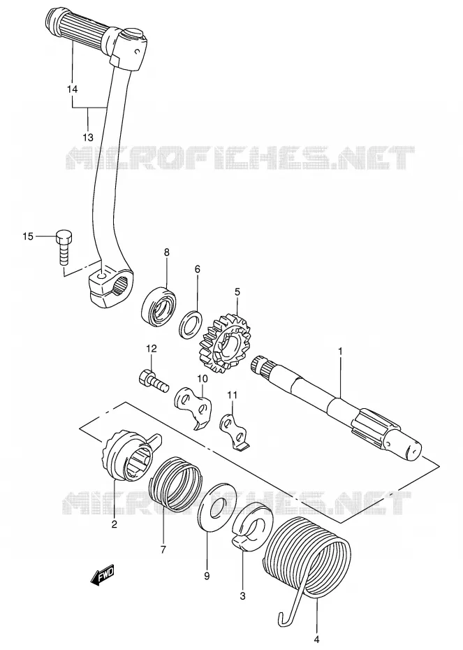KICKSTARTER Suzuki SCOOTER 80 FB 1989  FB80K(E1)