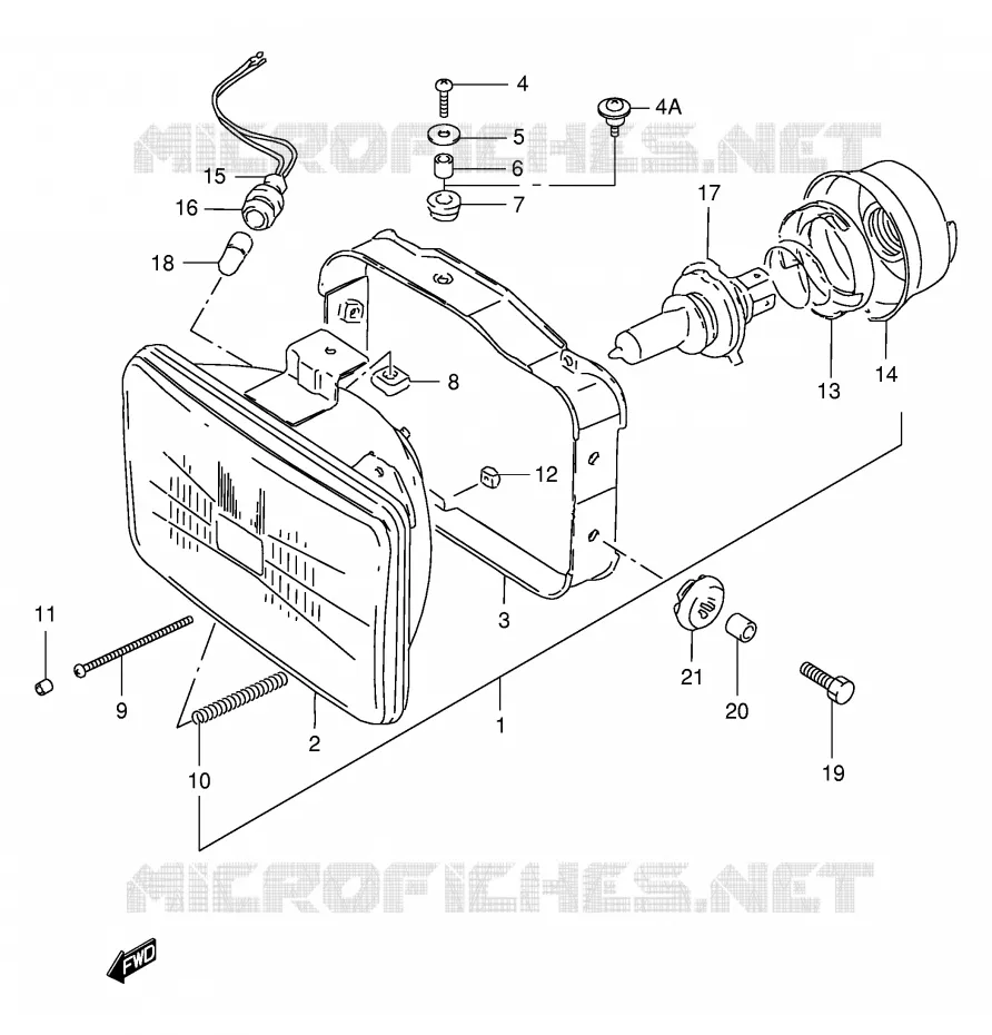 KOPLAMP Suzuki MOTO 125 DR 1998  DR125SEW/SEUW(E4)