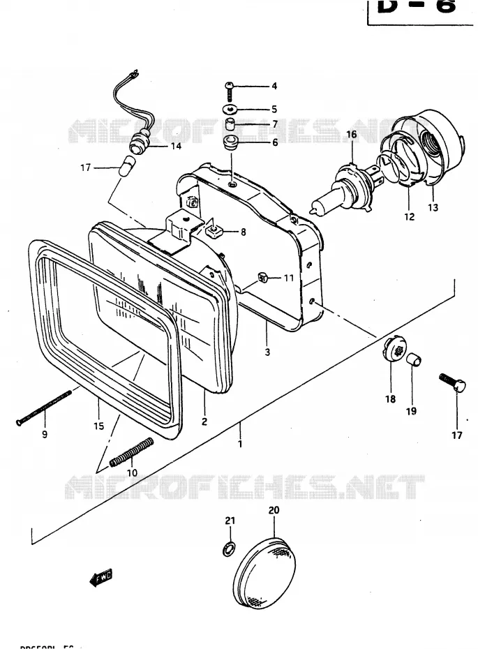 KOPLAMP Suzuki MOTO 650 DR 1990  DR650RUL(L)