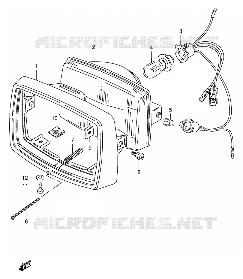 KOPLAMP Suzuki SCOOTER 100 FB 1994  FB100R(E71)