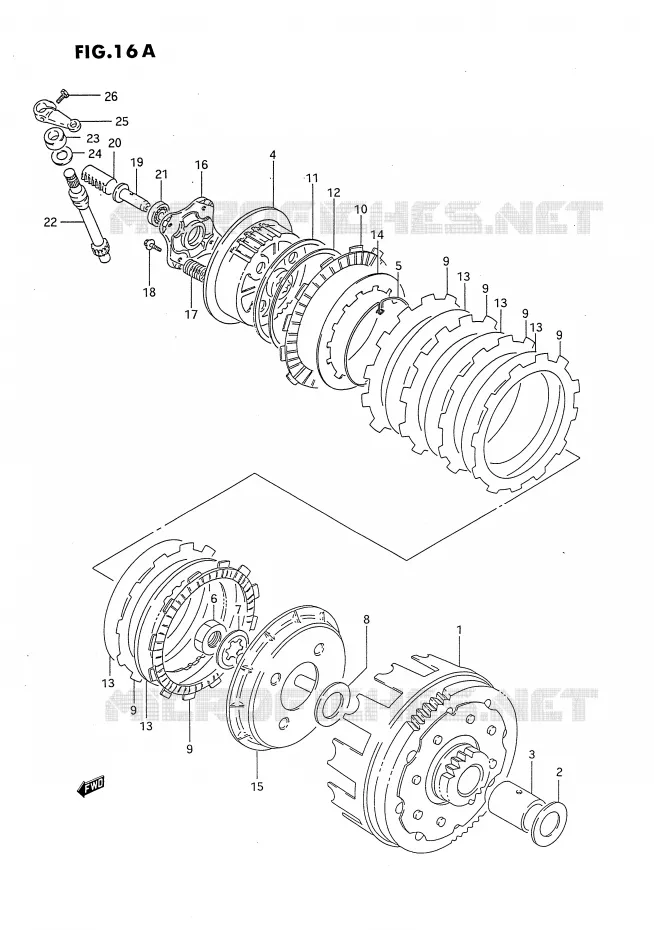 KOPPELING (MODELE R) Suzuki MOTO 650 DR 1993  DR650RUP(E4)