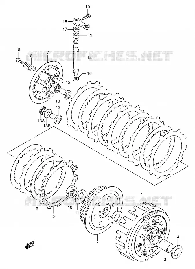 KOPPELING Suzuki MOTO 350 DR 1992  DR350N(E1)