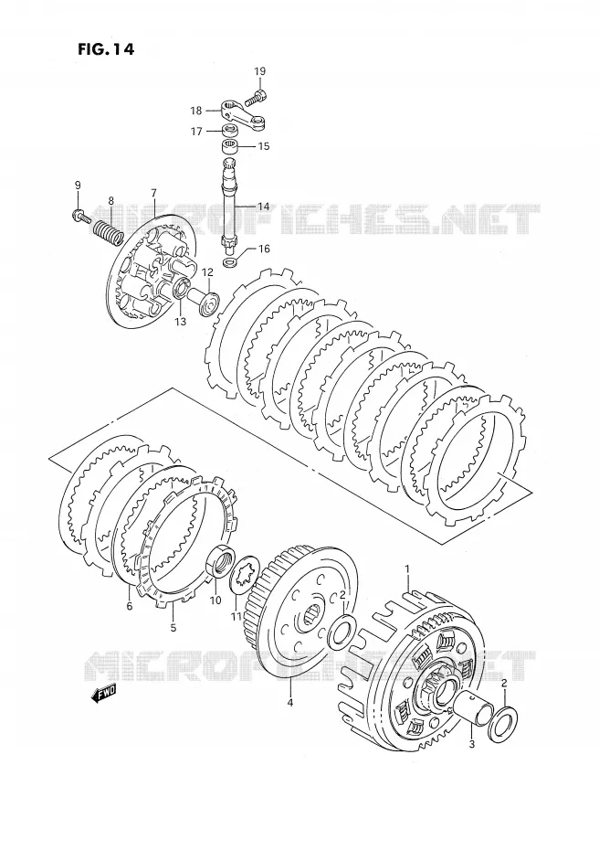 KOPPELING Suzuki MOTO 350 DR 1992  DR350SN(E2)