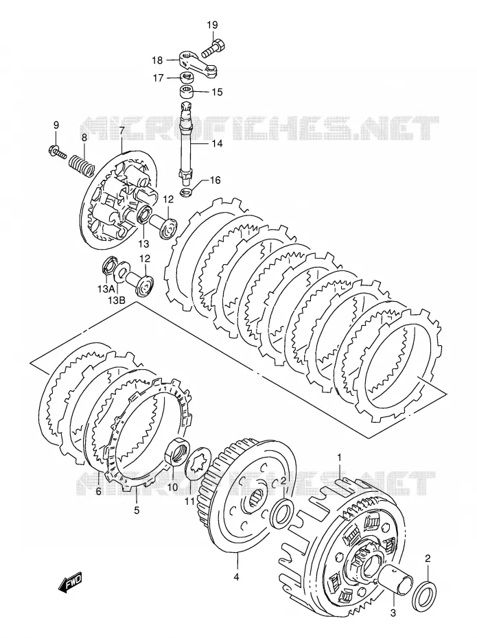 KOPPELING Suzuki MOTO 350 DR 1998  DR350SEW(E2)