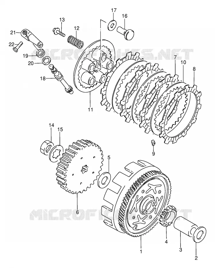 KOPPELING Suzuki MOTO 80 DS 1996  DS80T(E24)