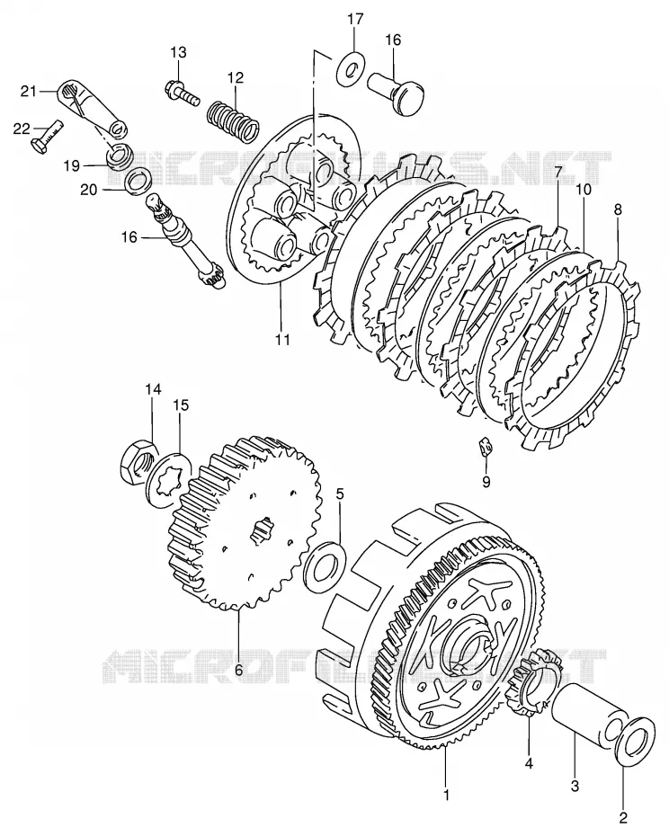 KOPPELING Suzuki MOTO 80 DS 1997  DS80V(E3/E28)