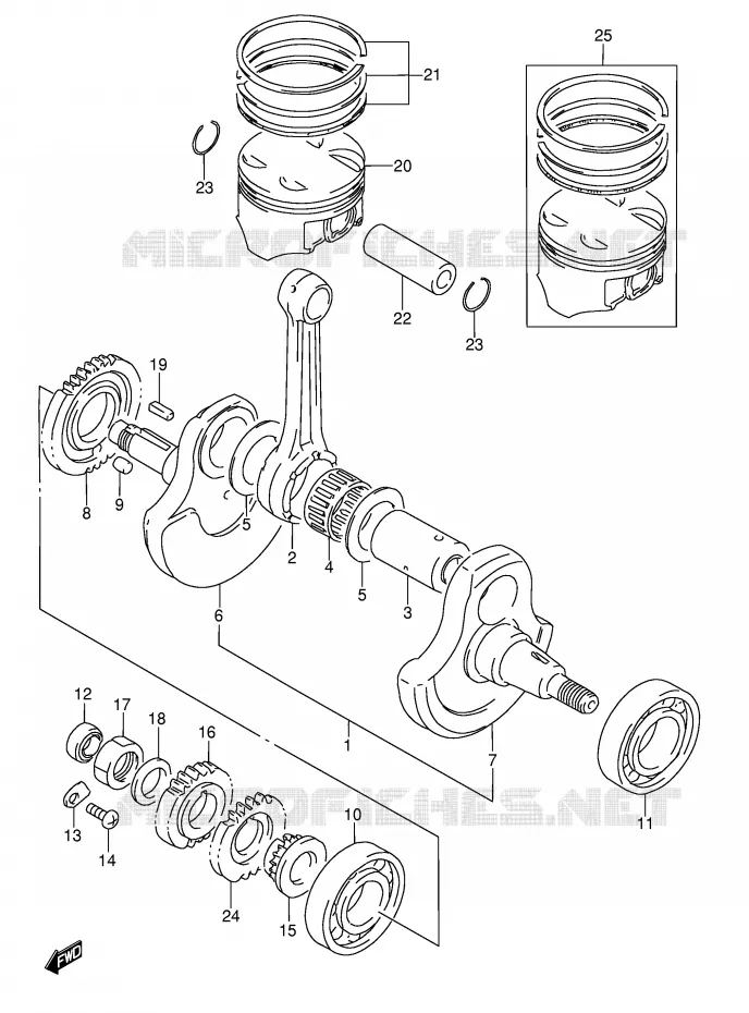 KRUKAS Suzuki MOTO 350 DR 1996  DR350T(E3)