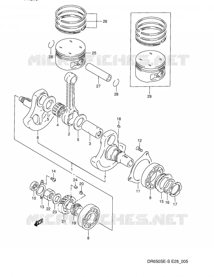 KRUKAS Suzuki MOTO 650 DR 1993  DR650SP(E28)