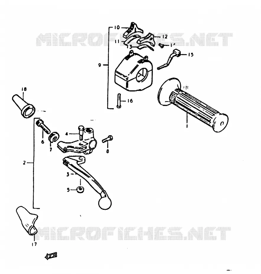 LEFT HANDVAT - SWITCH Suzuki MOTO 1000 GS 1978  GS1000C(C/N)