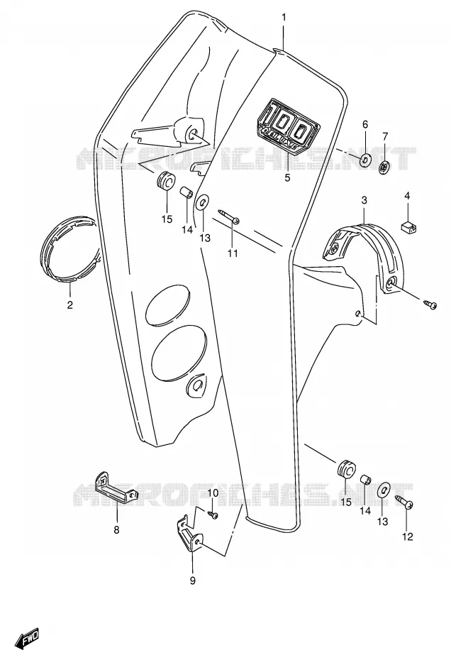 LEG SHIELD (MODELE G/R/S/V) Suzuki SCOOTER 100 FB 1994  FB100R(E71)