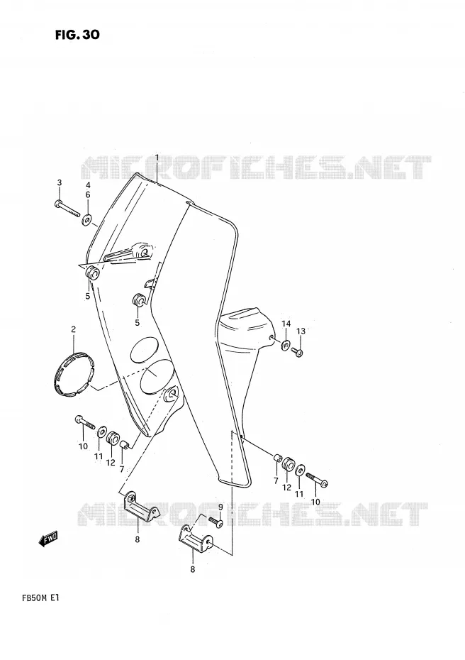 LEG SHIELD Suzuki SCOOTER 50 FB 1989  FB50K(E1)