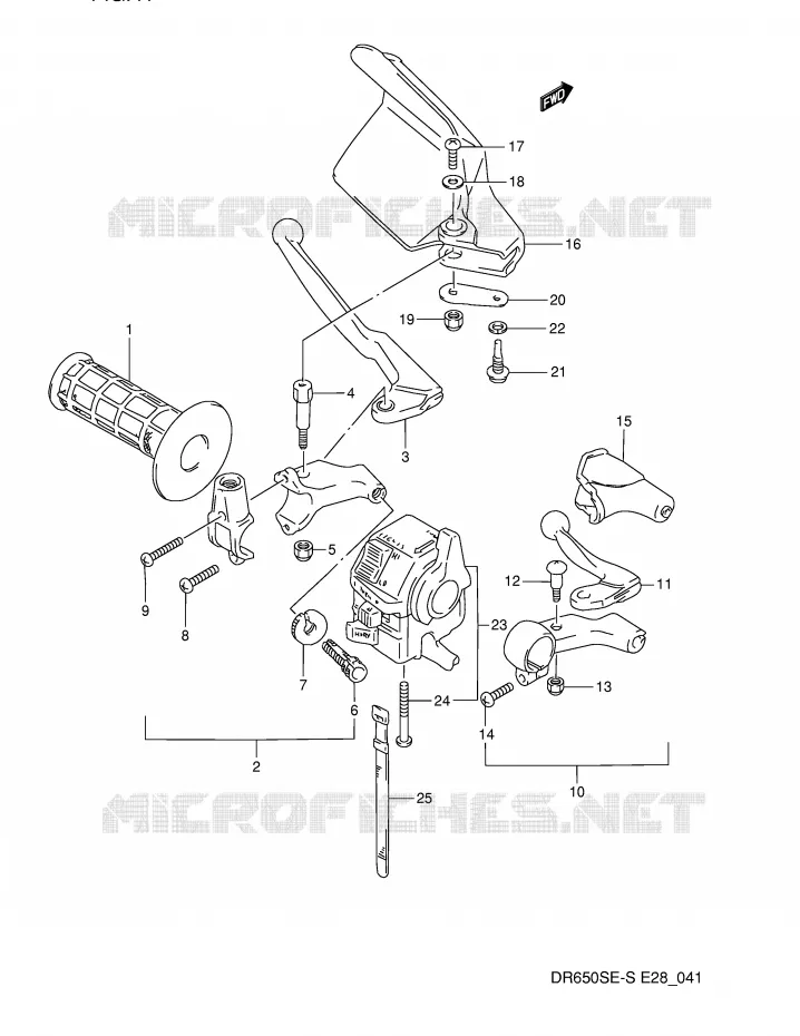 LINKER HANDGREEP (MODELE N/P) Suzuki MOTO 650 DR 1995  DR650SES(E28)