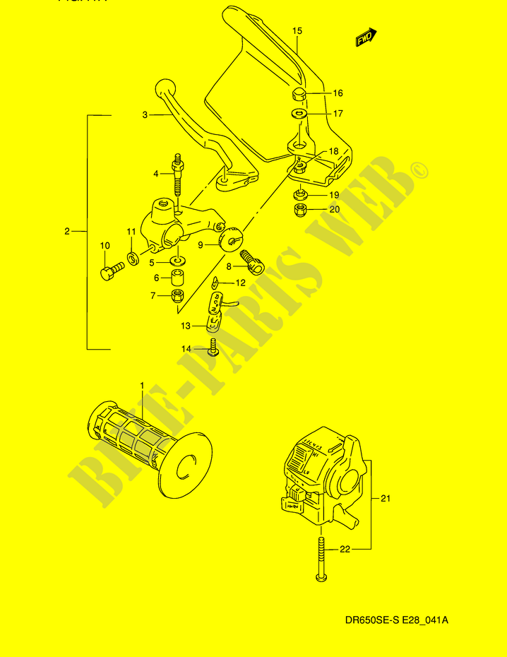 LINKER HANDGREEP (MODELE R/S) voor Suzuki DR 650 1992