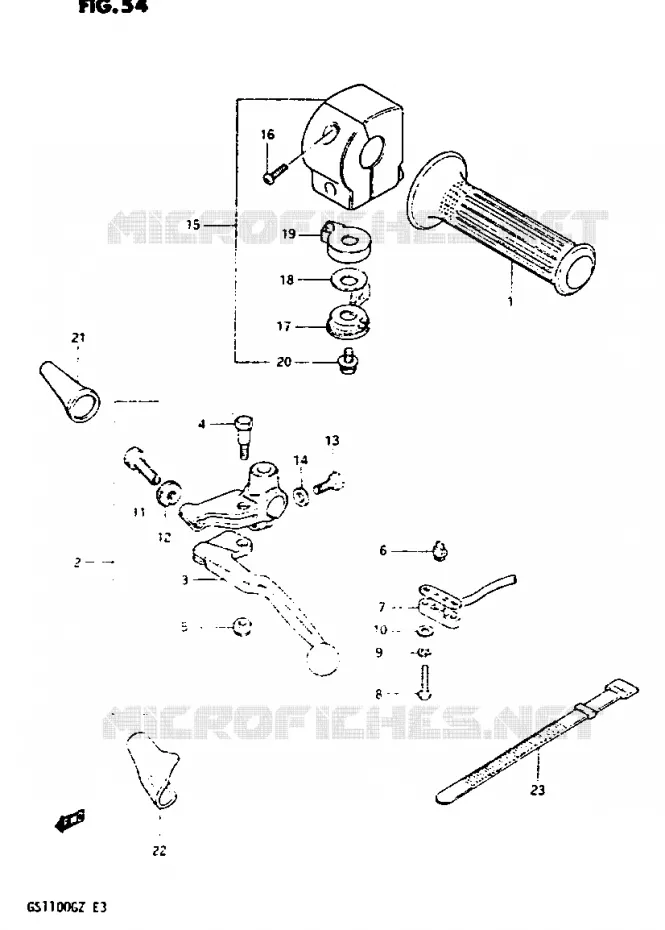 LINKER HANDGREEP Suzuki MOTO 1100 GS-G 1983  GS1100GD(Z/D)