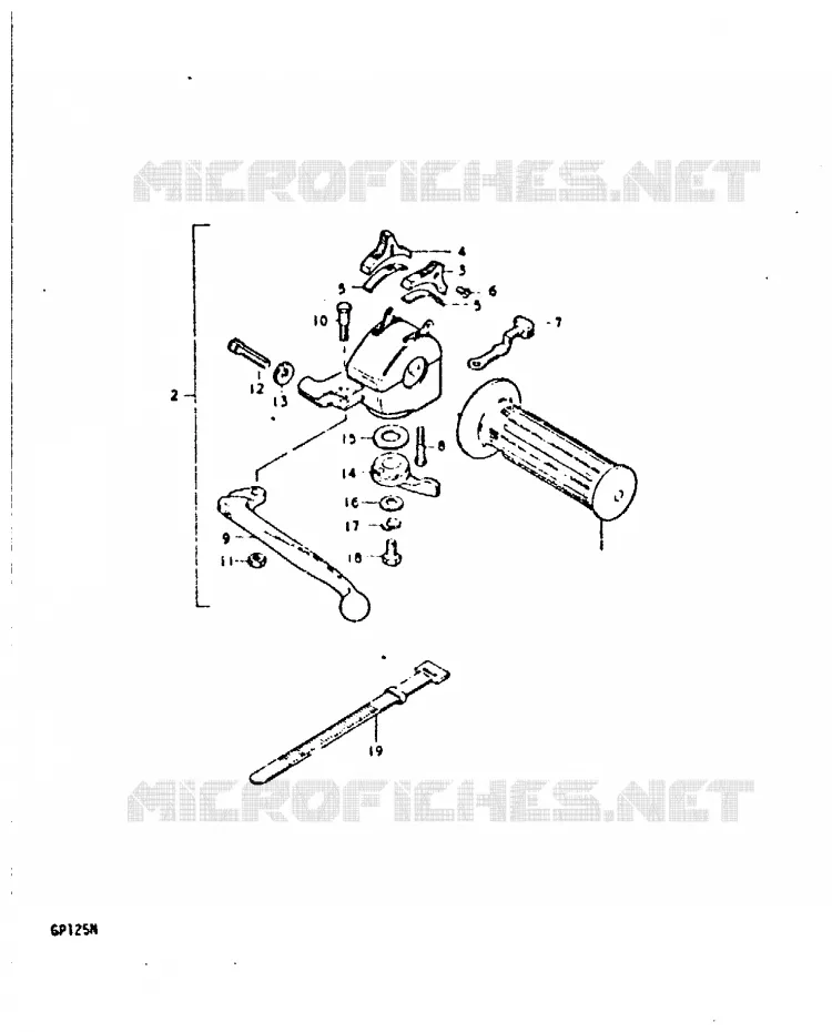 LINKER HANDGREEP Suzuki MOTO 125 GP 1978  GP125UC(C/N)