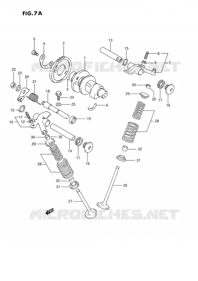 NOKKENAS - VALVES (MODELE R) Suzuki MOTO 350 DR 1993  DR350SHP(E2)