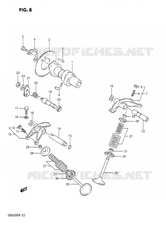 NOKKENAS - VALVES Suzuki MOTO 650 DR 1990  DR650RUL(E2)