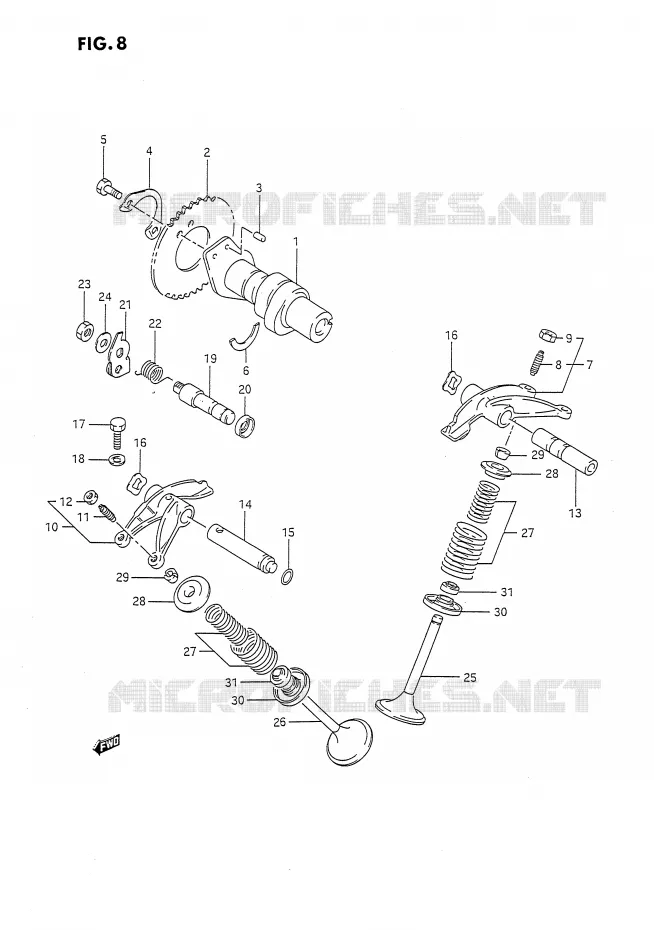 NOKKENAS - VALVES Suzuki MOTO 650 DR 1993  DR650RUP(E4)