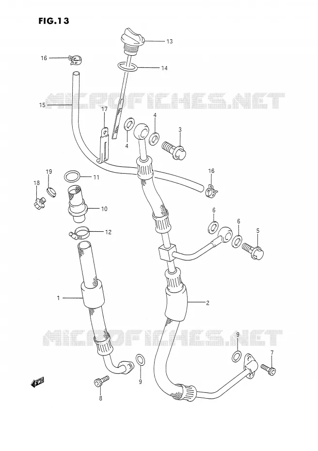 OLIE SLANG Suzuki MOTO 350 DR 1994  DR350SR/SHR(E2)