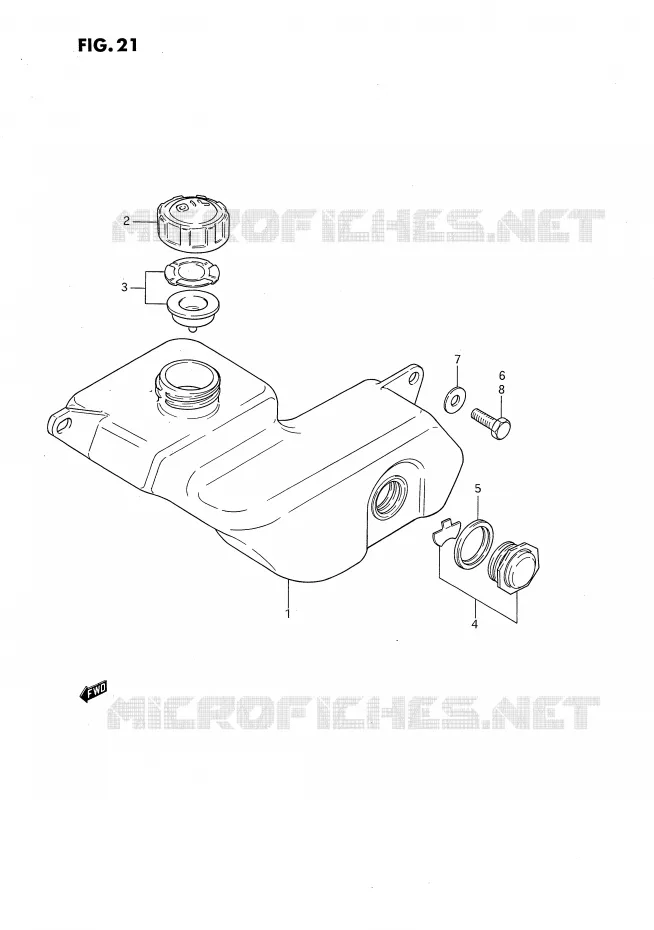 OLIE TANK Suzuki MOTO 80 DS 1990  DS80L(E3)
