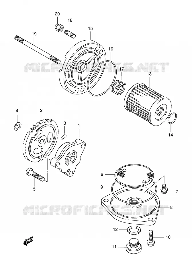OLIEPOMP Suzuki MOTO 125 DR 1994  DR125SER(E4)